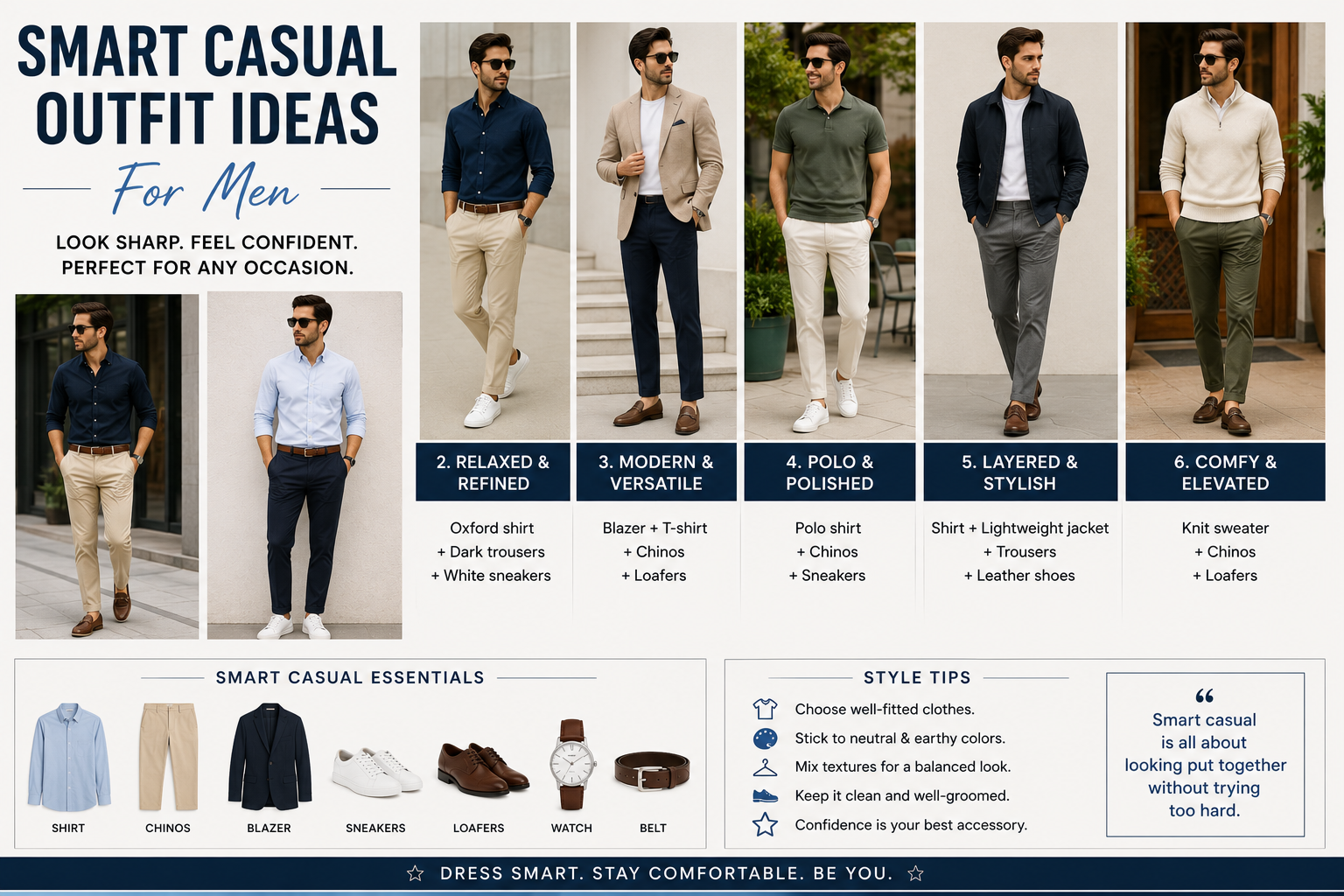 Smart Casual Outfit Ideas for Men: Dress Sharp Without Being Overdressed
