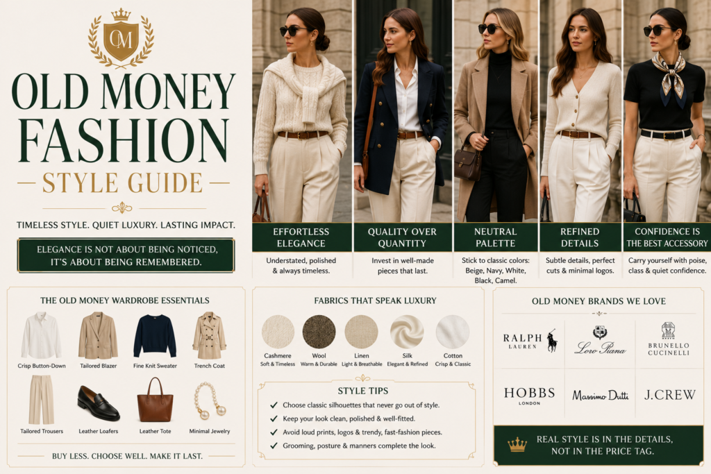Old Money Fashion Style Guide