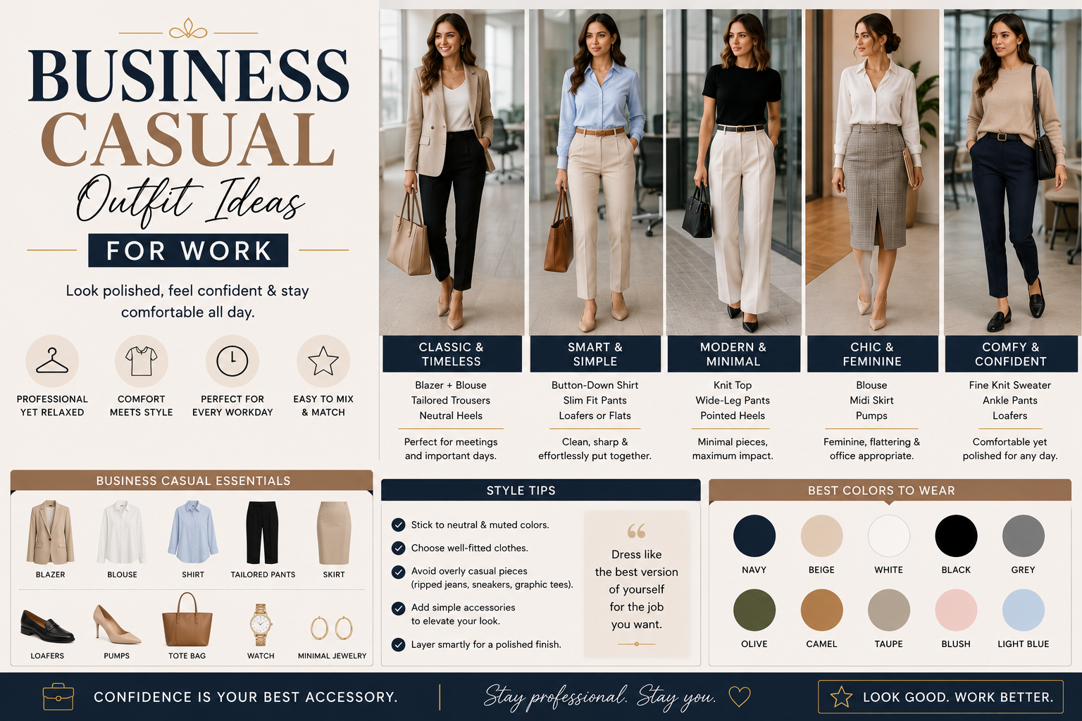 Business Casual Outfit Ideas for Work